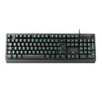 LC Power LC-KEY-4B-LED - Clavier - rétro-éclairé - USB - QWERTZ - Allemand - noir - Pour la vente au détail G
