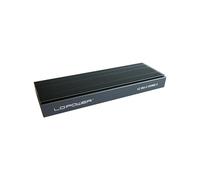 LC-Power LC-M2-C-NVME-3 : Boîtier Externe M.2 SSD (PCIe/SATA) USB 3.2 Gen 1 Type-C, Aluminium Noir, Transfert 10 Gbit/s, Compatible Windows/Mac