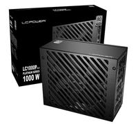 LC-POWER LC1000P V3.0 Bloc d'alimentation 1000w ATX Entièrement Modulaire à Faible Bruit- Conforme aux Normes ATX 3.0 et PCIe 5.0 - 80 Plus Platinum 92% Efficacité - 135 mm Ventilateur