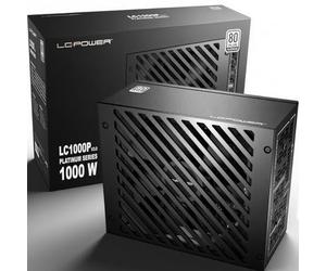 LC-POWER LC1000P V3.0 Bloc d'alimentation 1000w ATX Entièrement Modulaire à Faible Bruit- Conforme aux Normes ATX 3.0 et PCIe 5.0 - 80 Plus Platinum 92% Efficacité - 135 mm Ventilateur