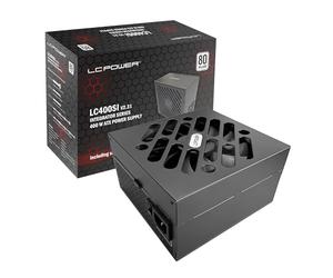 LC-POWER LC400SI V2.31 PC Alimentation, 400W ATX 2.31 PSU, Ventilateur 140mm, Efficacité 85%, Noir