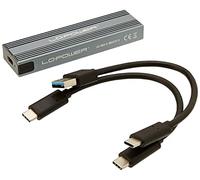 LC Power Boîtier SSD M.2 LC-M2-C-MULTI-3 USB 3.2 compatible NVMe/SATA Anthracite