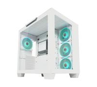LC-Power Stormwatch_X 807W Boîtier de jeu ATX Midi Tower, verre avant et latéral, 4 ventilateurs ARGB 120 mm, USB-C et 3 ports USB-A, jusqu'à 10 ventilateurs, bloc d'alimentation latéral, 2