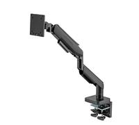 LC-POWER Support Écran PC Bras Réglable | Max 49 | Min 17 | Poids Max 20 kg | Inclinaison +50° ~ -20° | Rotation 360° | Hauteur Réglable | VESA 75x75 mm 100x100 mm | Métal et Plastique | LC-EQ-A49B