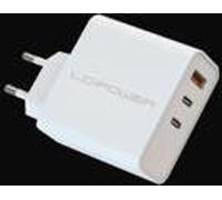 LC-Power USB-Ladegerät 110-240V für USB-C-/USB-A-Geräte 65W