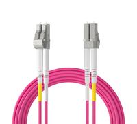 Lc To Lc Fiber Patch Cable Multimode, 10/40Gb Om4 Fiber Optic Cable, Duplex 50/125¿m Fiber Optic Internet Cable, Lszh Fiber Optic Jumper For Mmf Sfp/Sfp+ Transceiver, 1-M, 1-Pack[ZHUJ4291]