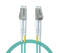 Lc To Lc Fiber Patch Cable Multimode, 10Gb Om3 Fiber Optic Cable, Duplex 50/125¿m Fiber Optic Internet Cable, Lszh Fiber Optic Jumper For Mmf Sfp/Sfp+ Transceiver, 15-M, 1-Pack[ZHUJ4276]