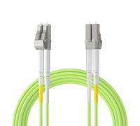 Lc To Lc Fiber Patch Cable Multimode, 40/100Gb Om5 Fiber Optic Cable, Duplex 50/125¿m Fiber Optic Internet Cable, Lszh Fiber Optic Jumper For Mmf Sfp/Sfp+ Transceiver, 20-M, 1-Pack[ZHUJ4230]