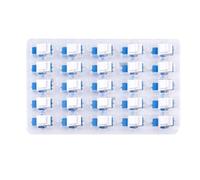 LC/UPC Lot de 25 adaptateurs coupleurs à fibre optique duplex monomode | ≤ 0,2 dB IL, ≥ 50 dB RL, plus de 1000 cycles, céramique zircone, panneau de brassage/plaque murale, CATV/FTTx