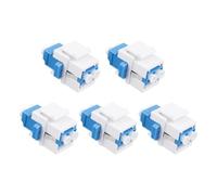 LC/UPC Lot de 5 adaptateurs coupleurs à fibre optique duplex monomode | ≤ 0,2 dB IL, ≥ 50 dB RL, plus de 1000 cycles, céramique zircone, panneau de brassage/plaque murale, CATV/FTTx