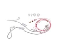 LC049 Casque Intra-auriculaire Binaural avec Conduit D'air 3,5 Mm Audio Anti-rayonnement, écouteurs à Tube D'air sans Rayonnement avec Réduction de Bruit pour Ordinateur Portable, Tablette(Rose)