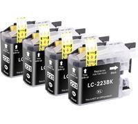 Lc223 Lc221 Cartouches D'Encre Compatible Noir Pour Brother Lc223 Xl Pour Brother Mfc-J480Dw Mfc-J5320Dw Mfc-J5620Dw Mfc-J5720Dw Dcp-J562Dw Dcp-J4120Dw Mfc-J4420Dw Mfc-J4620Dw (4 P[ENC942254]