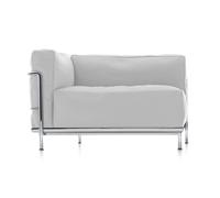 LC3 Fauteuil Grand Confort méridienne accoudoir gauche blanc LxWxH 99x73x62cm