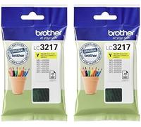 Lc3217Y Original Ink Cartridges Compatible With Business Smart Inkjet Printers Mfc-J5Xxxdw/Mfc-J6Xxxdw Yellow, One Size (Pack Of 2)