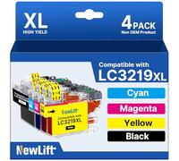 LC3219XL Lot de 4 cartouches d'encre compatibles avec Brother LC-3219XL LC3217 LC3219 XL pour Brother MFC-J5330DW MFC-J5730DW MFC-J5335DW MFC-J6930DW MFC-J6530DW MFC-J5930DW MFC-J6935DW