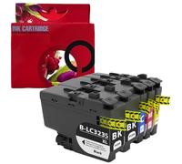 LC3235XL LC3233 Pack de 5 cartouches d'encre compatible avec Brother LC-3235XLBK / LC-3233BK, LC3235XLC / LC3233C LC3235XLM / LC3233M LC3235XLY / LC3233Y pour DCP J1100DW, MFC J1300DW