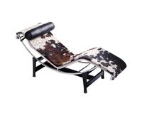 LC4 Chaise longue à reglage continu peau frame chromed