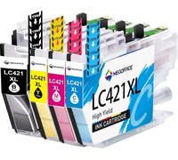 Lc421Xl Cartouches D'Encre Compatibles Avec Brother Lc 421 Xl Pour Imprimante Dcp-J1050Dw Dcp-J1140Dw Mfc-J1010Dw (4 Pack)
