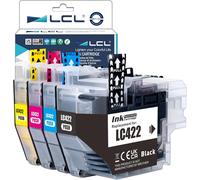 LC422 Cartouche d'encre Compatible pour Brother LC-422 LC422 LC422BK LC422C LC422M LC422Y LC422XL pour Brother MFC-J5340DW MFC-J5345DW MFC-J5740DW MFC-J6540DW MFC-J6940DW (4-Pack,K C M Y)