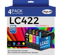 Lc422 Lc-422Val Compatibile Cartouches D'Encre Compatible Pour Brother Lc422 Cartouche Lc422Xl Per Imprimante Brother Mfc-J5340Dw Mfc-J5345Dw Mfc-J5740Dw Mfc-J6540Dw Mfc-J6940Dw (Paquet De 4)