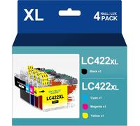 Lc422 Lc422Xl Cartouche D'Encre Compatible Pour Brother Lc422 Lc422Xl Lc-422 Lc-422Val Pour Brother Mfc-J6940Dw Mfc-J5740Dw Mfc-J5340Dw Mfc-J5345Dw Mfc-J6540Dw (4 Pack)[ENC943758]