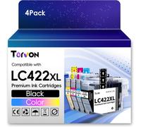 LC422 LC422XL Cartouches d'encre Compatible pour Brother LC422XL LC422XLVAL LC422 XL pour Brother MFC-J5740DW MFC-J5340DW MFC-J6540DW MFC-J5345DW MFC-J6940DW Cartouches (Pack de 4)
