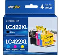 LC422XL Cartouche d'encre Compatible pour Cartouche Brother LC422 LC422XL LC-422XL LC-422XLVAL Pack pour Brother MFC-J5340DW MFC-J5345DW MFC-J5740DW MFC-J6540DW MFC-J6940DW (Paquet de 4)