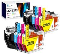 LC422XL Cartouche d'encre Compatible pour Cartouche Brother LC422 LC422XL LC-422XL LC-422XLVAL Pack pour Brother MFC-J5340DW MFC-J5345DW MFC-J5740DW MFC-J6540DW MFC-J6940DW (Paquet de 8)