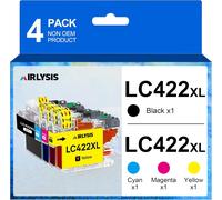LC422XL Cartouche d'encre Compatible pour LC422 XL LC-422XLVAL pour MFC-J5340DW MFC-J5345DW MFC-J5740DW MFC-J6540DW MFC-J6940DW (1 Noir,1 Cyan,1 Magenta,1 Jaune)