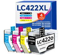 LC422XL Cartouches d'encre, BK-3000/CMY-1500 Pages, pour Brother LC422XL LC422 XL LC422VAL LC422XLVAL Multipack Compatible pour Brother MFC-J5340DW MFC-J5345DW MFC-J5740DW MFC-J6540DW MFC-J6940DW