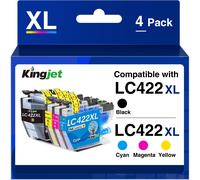Lc422Xl Cartouches D'Encre Pour Brother Lc422 Lc422Xl Lc-422 Lc-422Val Cartouche Compatible Pour Brother Mfc-J5740Dw Mfc-J5340Dw Mfc-J6540Dw Mfc-J6940Dw Mfc-J5345Dw (4 Pack)