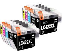 Lc422Xl Cartouches Pour Brother Lc422 Lc422Xl Compatibles Avec Brother Mfc-J5340Dw Pour Brother Mfc-J5345Dw Mfc-J5740Dw Mfc-J6940Dw Mfc-J6540Dw (2 Noires,2 Cyan,2 Magenta,2 Jaunes)