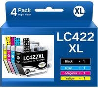 LC422XL Cartridge Compatible with Brother LC422 XL LC422XL for MFC-J5340DW MFC-J5345DW MFC-J5740DW MFC-J6540DW MFC-J6940DW (Black/Cyan/Magenta/Yellow)