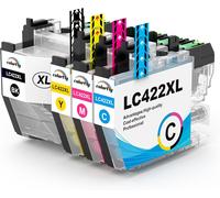 LC422XL LC-422 XL Lot de 4 cartouches d'encre compatibles avec Brother LC-422VAL LC422 LC-422XL pour MFC-J5340DW MFC-J5345DW MFC-J5740DW MFC-J6540DW MFC-J6940DW MFC-J5340DWE MFC-J6540DWE
