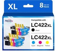 LC422XL LC422 Pigment Pack of 8 Compatible with Brother LC422 LC-422XL LC-422VAL Cartridges for Brother MFC-J5340DW,MFC-J5345DW,MFC-J5740DW,MFC-J6540DW,MFC-J6940DW