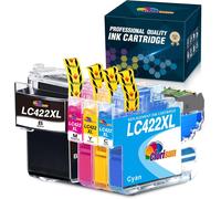 LC422XL LC422 XL Cartouche d'encre Compatible pour Brother LC422 LC-422VAL LC422XL pour Brother MFC-J5740DW MFC-J5340DW MFC-J6540DW MFC-J6940DW MFC-J5345DW (Noir, Cyan, Magenta, Jaune)