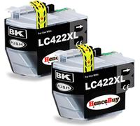 Lc422Xl Lc422 Xl Noir Cartouches D'Encre Compatibles Avec Brother Lc422Bk Lc422Xlbk Cartouche Pour Imprimante Brother Mfc-J5340Dw Mfc-J5345Dw Mfc-J5740Dw Mfc-J6540Dw Mfc-J6940Dw (2 Noir)