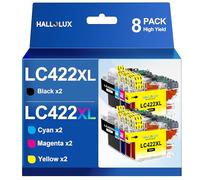 LC422XL Lot de 8 Cartouches d'encre XL Grande capacité LC-422XLVAL LC 422 pour Brother LC422 LC-422XL LC-422XLVAL Cartouches pour Brother MFC-J5740DW MFC-J6940DW MFC-J5340DW MFC-J5345DW MFC-J6540DW