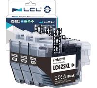 LC422XL Noir Haute Rendement Cartouche d'encre Compatible pour Brother LC422 LC422XL LC422BK LC422XLBK Compatible pour Brother MFC-J5340DW MFC-J5345DW MFC-J5740DW MFC-J6540DW MFC-J6940DW (3-Pack)