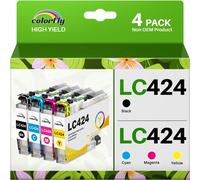 LC424 LC 424 Cartouche d'encre Compatible pour Cartouche Brother LC424 pour Brother DCP-J1200W DCP-J1200WE J1200W J1200WE DCPJ1200 DCPJ1200W DCPJ1200W DCPJ1200WE