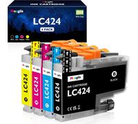 Lc424 Lc 424 Cartouches D'Encre Compatibles Pour Brother Lc424 Lc-424 Lc-424Val Pour Brother Dcp-J1200W Dcp-J1200We J1200W J1200We (1 Noir,1 Cyan,1 Magenta,1 Jaune)