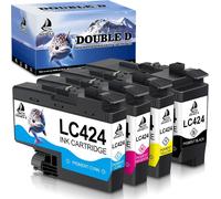 Lc424 Multipack Cartouche D'Encre Compatible Pour Brother Lc424 Lc-424 Lc424Val Pour Brother Dcp-J1200W Dcp-J1200We Dcpj1200W Dcpj1200W Dcpj1200We (1Bk/1C/1M/1Y)
