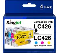 LC426 Cartouches d'encre pour Brother LC426 LC-426 LC426VAL Compatible pour Brother MFC-J4335DW MFC-J4340DW MFC-J4535DW MFC-J4540DW (Noir,Cyan,Magenta,Jaune)
