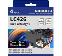 Lc426 Encre Compatible Avec Brother Lc426 Lc426Xl Cartouche D'Encre Multipack Pour Mfc-J4335Dw Mfc-J4340Dw Mfc-J4535Dw Mfc-J4540Dw (4-Pack, Noir Cyan Magenta Jaune)[ENC945569]