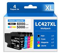 LC427XL Cartouches d'encre Haute capacité Compatibles avec Brother LC427 XL