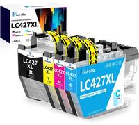 Lc427Xl Lc-427Xl Cartouche Compatible Pour Cartouche Brother Lc427 Lc427Xl Lc-427Val Value Pack Pour Brother Mfc-J5955Dw Mfc-J6955Dw Hl-J6010Dw Mfc-J6957Dw Mfc-J6959Dw (Paquet De 4)