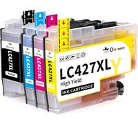 Lc427Xl Lc-427Xl Cartouche Compatibles Avec Brother Lc427 Lc427Xl Pour Brother Mfc-J5955Dw Mfc-J6955Dw Mfc-J6957Dw Mfc-J6959Dw Hl-J6010Dw (Pack 4, Lc-427Xlbk, Lc427Xlc, Lc427Xlm,Lc427Xly)