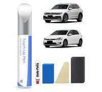 LC9A/0Q Kit de Stylo de retouche Blanc Pur Compatible avec VW/Volkswagen Correspondance exacte pour Les éclats et Les Rayures