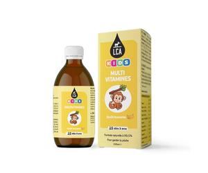 LCA KIDS | VITAMINES | 11 VITAMINES | Vitamines A, B, D et E | Enfants dès 3 ans | Goût Banane | 99,5% Ingrédients d'origine naturelle | Solution buvable | 200ml