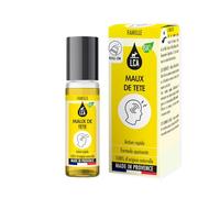 LCA | Roll-on maux de tête | aux 4 huiles essentielles bio | Menthe Poivree | Apaise et soulage | Action rapide | Certifié bio | Formule 100% naturelle | Fabriqué en France